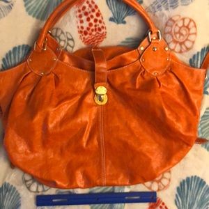 Extra large orange handbag